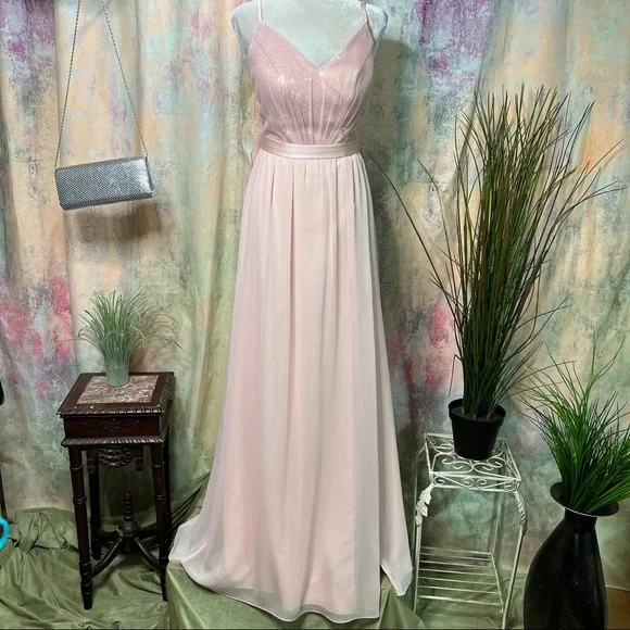 White by Vera Wang | Dresses | White By Vera Wang Sexy Prom Ball Bridesmaid  Dress With Sequins | Poshmark